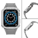 Bracelete integrada de substituição em silicone para Apple Watch Series, Para Apple Watch Series 9&8&7 45mm / SE&6&5&4 44mm / 3&2&1 42mm