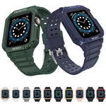Bracelete integrada de substituição em silicone para Apple Watch Series, Para Apple Watch Series 9&8&7 45mm / SE&6&5&4 44mm / 3&2&1 42mm