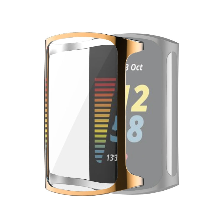 Full Coverage TPU Electroplating Protective Case Cover, For Fitbit Charge 5