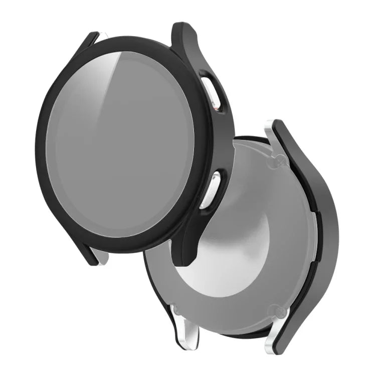 Capa protetora integrada com PC fosco + película de vidro temperado, Para Samsung Galaxy Watch4 40mm, Para Samsung Galaxy Watch4 44mm