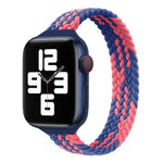 Bracelete de substituição em nylon trançado de uma só volta para cintura pequena para Apple Watch Series 7 41mm / 6&SE&5&4 40mm / 3&2&1 38mm, S 135mm, M 145mm, L 155mm