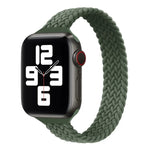Bracelete de substituição em nylon trançado de uma só volta para cintura pequena para Apple Watch Series 7 41mm / 6&SE&5&4 40mm / 3&2&1 38mm, S 135mm, M 145mm, L 155mm