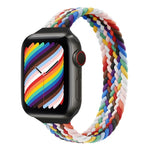 Bracelete de substituição em nylon trançado de uma só volta para cintura pequena para Apple Watch Series 7 41mm / 6&SE&5&4 40mm / 3&2&1 38mm, S 135mm, M 145mm, L 155mm