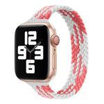 Bracelete de substituição em nylon trançado de uma só volta para cintura pequena para Apple Watch Series 7 41mm / 6&SE&5&4 40mm / 3&2&1 38mm, S 135mm, M 145mm, L 155mm