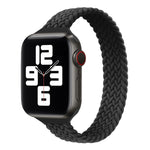 Small Waist Single Loop Nylon Braid Replacement Watchband For Apple Watch Series 7 41mm / 6&SE&5&4 40mm / 3&2&1 38mm, S 135mm, M 145mm, L 155mm