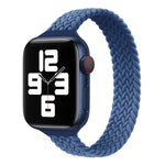 Bracelete de substituição em nylon trançado de uma só volta para cintura pequena para Apple Watch Series 7 41mm / 6&SE&5&4 40mm / 3&2&1 38mm, S 135mm, M 145mm, L 155mm
