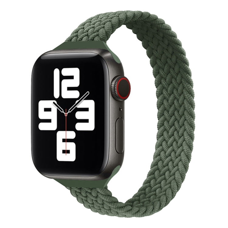 Small Waist Single Loop Nylon Braid Replacement Watchband For Apple Watch Series 7 45mm / 6&SE&5&4 44mm / 3&2&1 42mm, S 145mm, M 155mm, L 165mm