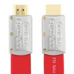 Cabo HDMI plano ULT-unite 4K Ultra HD banhado a ouro, 1m, 1,5m, 2m, 3m, 5m, 6m, 8m, 10m, 12m, 15m, 16m, 17m, 18m, 20m