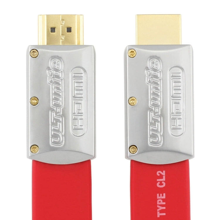 Cabo HDMI plano ULT-unite 4K Ultra HD banhado a ouro, 1m, 1,5m, 2m, 3m, 5m, 6m, 8m, 10m, 12m, 15m, 16m, 17m, 18m, 20m