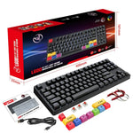 HXSJ L600 87 Teclas Teclado Mecânico com Fios USB-C / Tipo-C Vermelho com Iluminação Fria