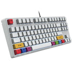 HXSJ L600 87 Teclas Teclado Mecânico com Fios USB-C / Tipo-C Vermelho com Iluminação Fria