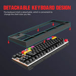 HXSJ L600 87 Teclas Teclado Mecânico com Fios USB-C / Tipo-C Vermelho com Iluminação Fria