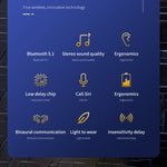 HXSJ Air-S4 Auriculares Bluetooth 5.1 True Wireless HiFi Estéreo com estojo de carregamento