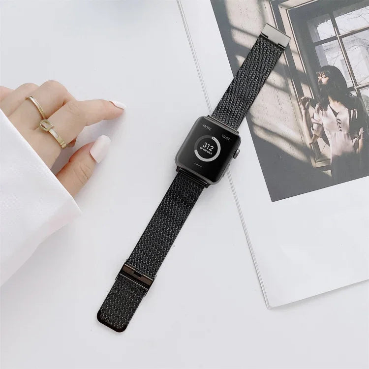 Bracelete de substituição em aço com fivela em forma de V para Apple Watch Series, 7 41mm / 6&SE&5&4 40mm / 3&2&1 38mm, 7 45mm / 6&SE&5&4 44mm / 3&2&1 42mm