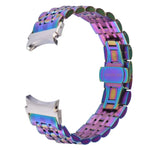 Pulseira de substituição em aço inoxidável com sete contas, Para Samsung Galaxy Watch4 40mm/44mm