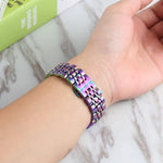 Pulseira de substituição em aço inoxidável com sete contas, Para Samsung Galaxy Watch4 40mm/44mm