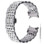 Pulseira de substituição em aço inoxidável com sete contas, Para Samsung Galaxy Watch4 40mm/44mm