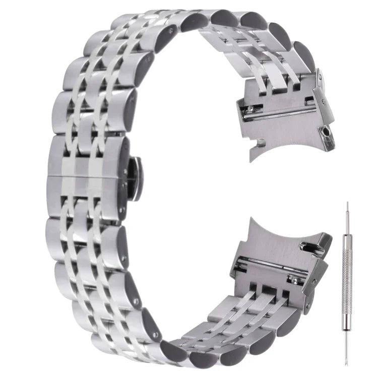 Pulseira de substituição em aço inoxidável com sete contas, Para Samsung Galaxy Watch4 40mm/44mm