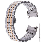 Pulseira de substituição em aço inoxidável com sete contas, Para Samsung Galaxy Watch4 40mm/44mm