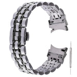 Pulseira de substituição em aço inoxidável com sete contas, Para Samsung Galaxy Watch4 40mm/44mm
