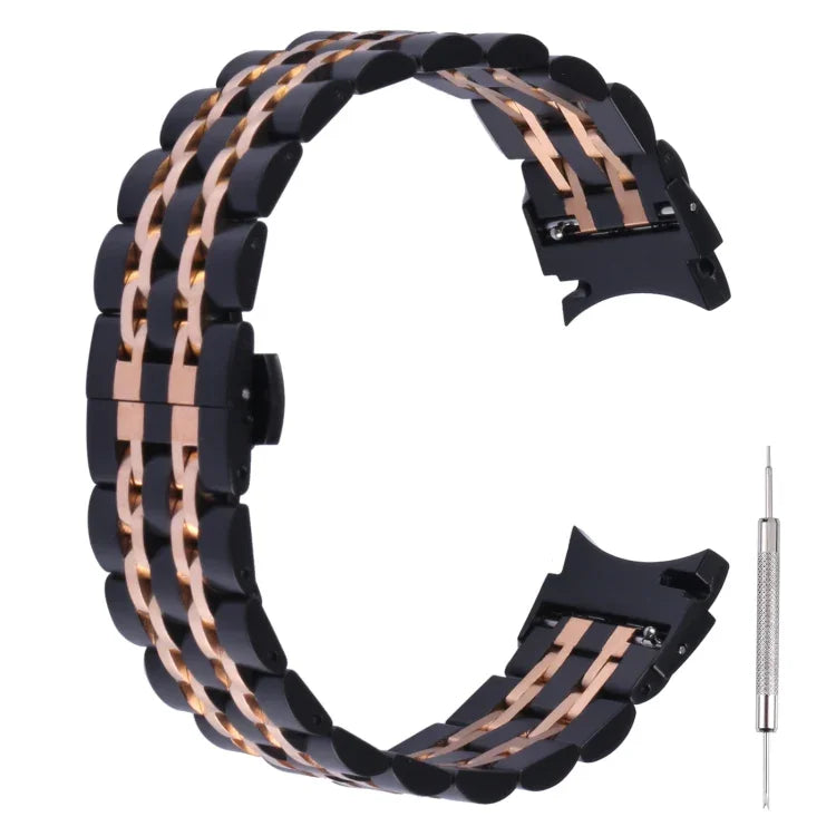 Pulseira de substituição em aço inoxidável com sete contas, Para Samsung Galaxy Watch4 40mm/44mm