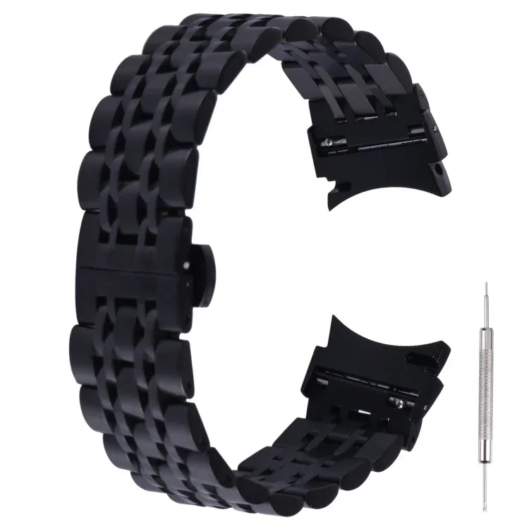 Pulseira de substituição em aço inoxidável com sete contas, Para Samsung Galaxy Watch4 40mm/44mm