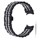 Pulseira de substituição em aço inoxidável com sete contas, Para Samsung Galaxy Watch4 40mm/44mm