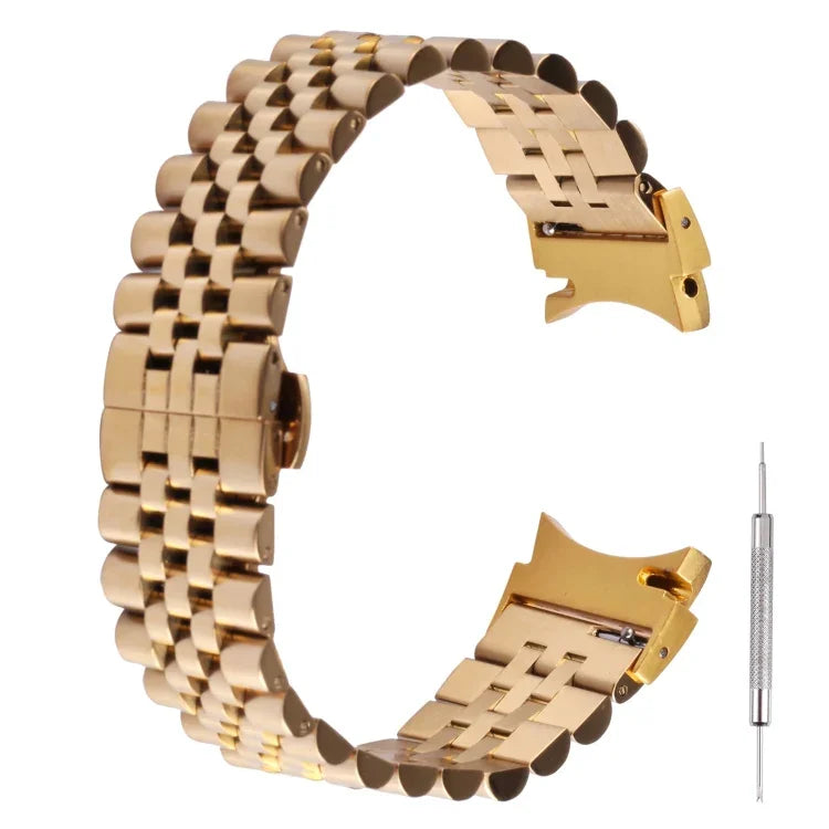 Pulseira de substituição em aço inoxidável com cinco contas, Para Samsung Galaxy Watch4 40mm/44mm
