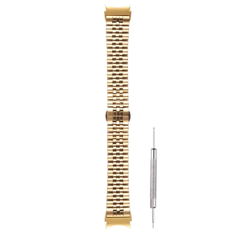 Pulseira de substituição em aço inoxidável com cinco contas, Para Samsung Galaxy Watch4 40mm/44mm