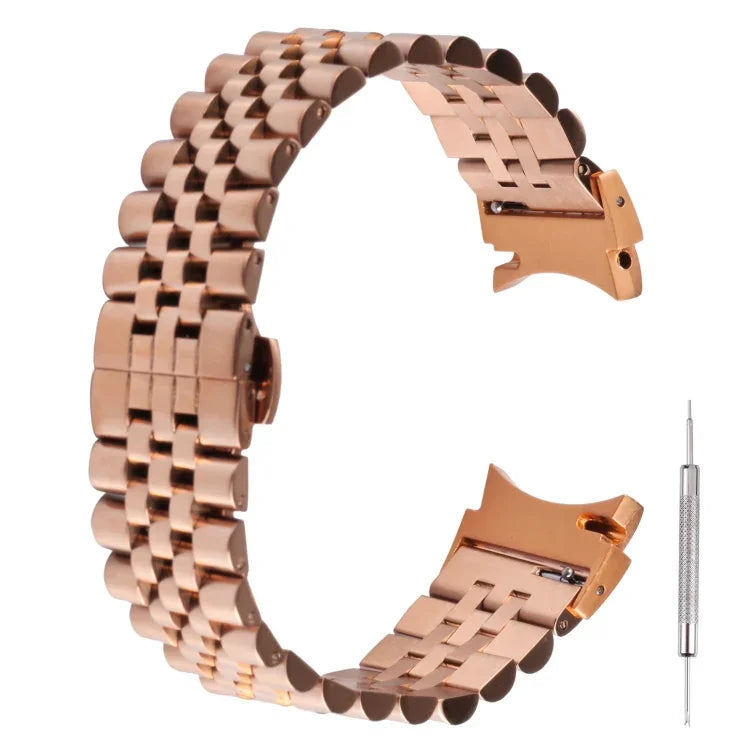 Pulseira de substituição em aço inoxidável com cinco contas, Para Samsung Galaxy Watch4 40mm/44mm