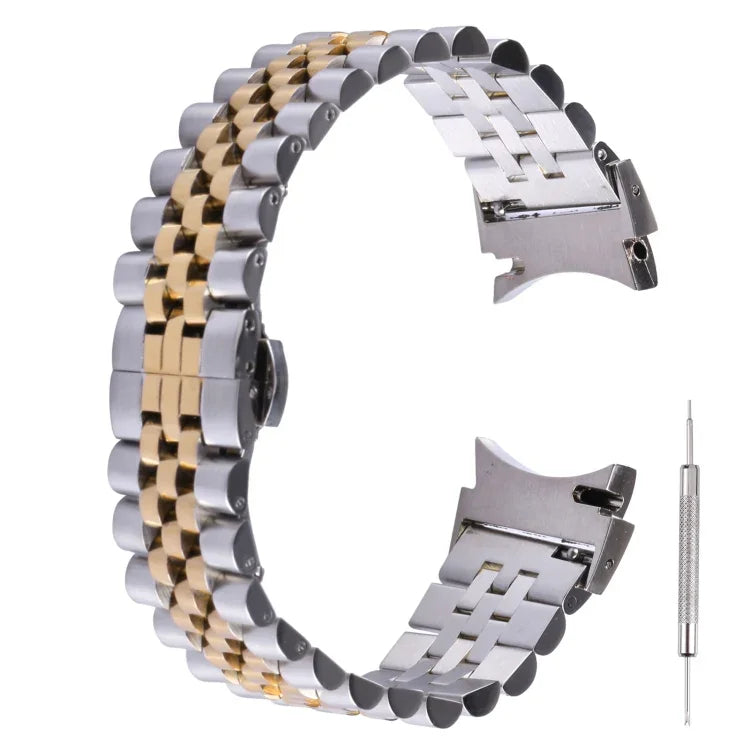Pulseira de substituição em aço inoxidável com cinco contas, Para Samsung Galaxy Watch4 40mm/44mm