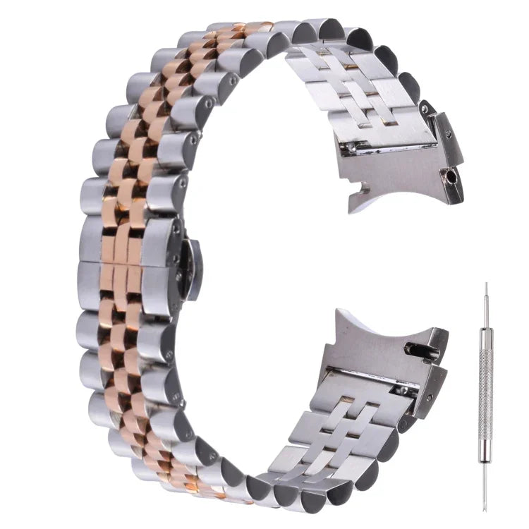 Pulseira de substituição em aço inoxidável com cinco contas, Para Samsung Galaxy Watch4 40mm/44mm