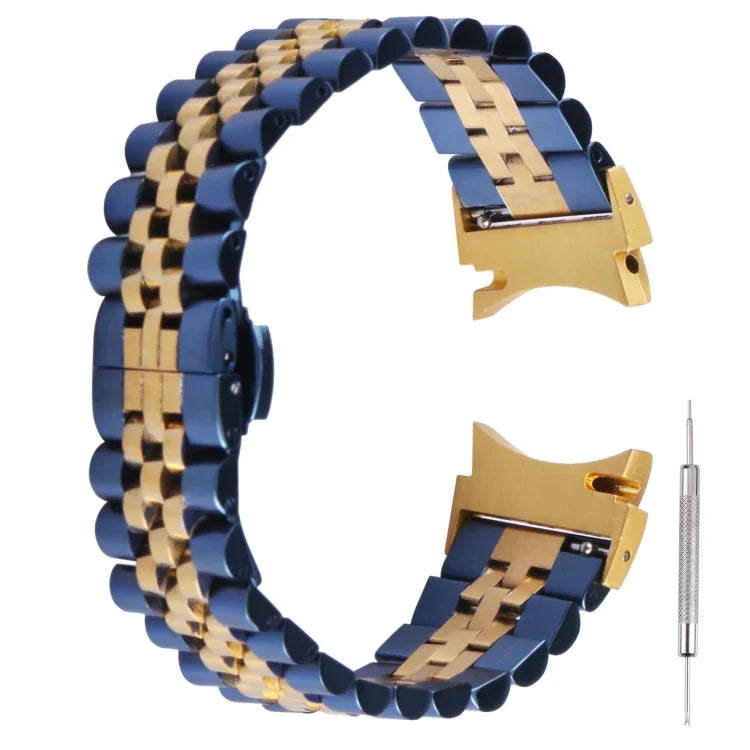 Pulseira de substituição em aço inoxidável com cinco contas, Para Samsung Galaxy Watch4 40mm/44mm