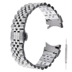 Pulseira de substituição em aço inoxidável com cinco contas, Para Samsung Galaxy Watch4 40mm/44mm