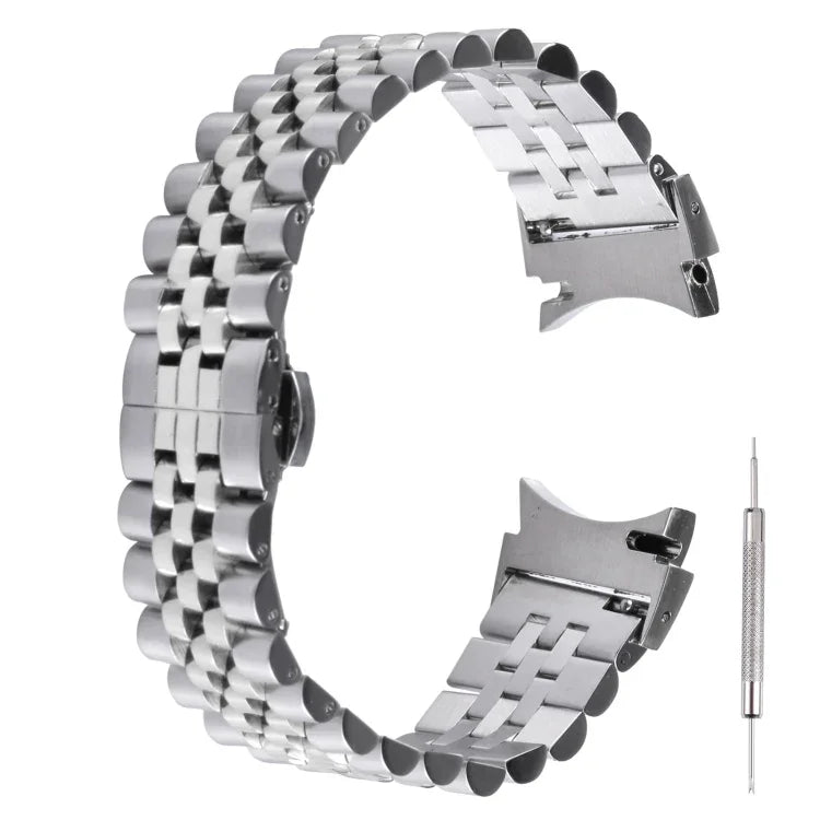 Pulseira de substituição em aço inoxidável com cinco contas, Para Samsung Galaxy Watch4 40mm/44mm