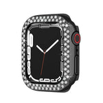 Capa Protetora de Diamante com Dupla Fileira em PC Electroplated para Apple Watch Series, Para Apple Watch Series 9 / 8 / 7 41mm, Para Apple Watch Series 9 / 8 / 7 45mm
