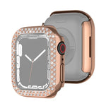 Capa Protetora de Diamante com Dupla Fileira em PC Electroplated para Apple Watch Series, Para Apple Watch Series 9 / 8 / 7 41mm, Para Apple Watch Series 9 / 8 / 7 45mm