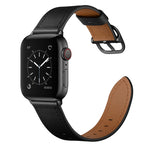 Pulseira substituta de couro para Apple Watch Series 7 41mm / 6&SE&5&4 40mm / 3&2&1 38mm, 7 45mm / 6&SE&5&4 44mm / 3&2&1 42mm