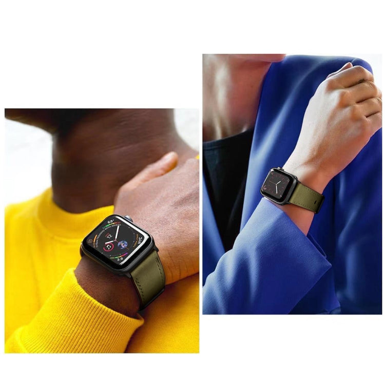 Pulseira substituta de couro para Apple Watch Series 7 41mm / 6&SE&5&4 40mm / 3&2&1 38mm, 7 45mm / 6&SE&5&4 44mm / 3&2&1 42mm
