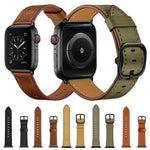 Pulseira substituta de couro para Apple Watch Series 7 41mm / 6&SE&5&4 40mm / 3&2&1 38mm, 7 45mm / 6&SE&5&4 44mm / 3&2&1 42mm