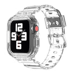 Pulseira Substituta Integrada em TPU Transparente Glacier, Para Apple Watch Series 7 45mm, Para Apple Watch Series 7 41mm