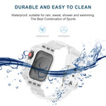 Pulseira Substituta Integrada em TPU Transparente Glacier, Para Apple Watch Series 7 45mm, Para Apple Watch Series 7 41mm