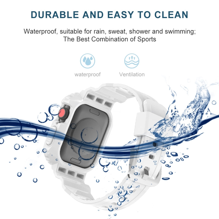 Pulseira Substituta Integrada em TPU Transparente Glacier, Para Apple Watch Series 7 45mm, Para Apple Watch Series 7 41mm