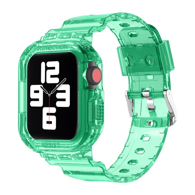 Pulseira Substituta Integrada em TPU Transparente Glacier, Para Apple Watch Series 7 45mm, Para Apple Watch Series 7 41mm