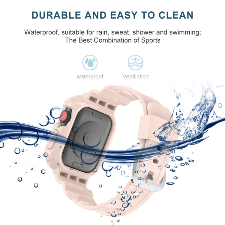 Pulseira Substituta Integrada em TPU Transparente Glacier, Para Apple Watch Series 7 45mm, Para Apple Watch Series 7 41mm