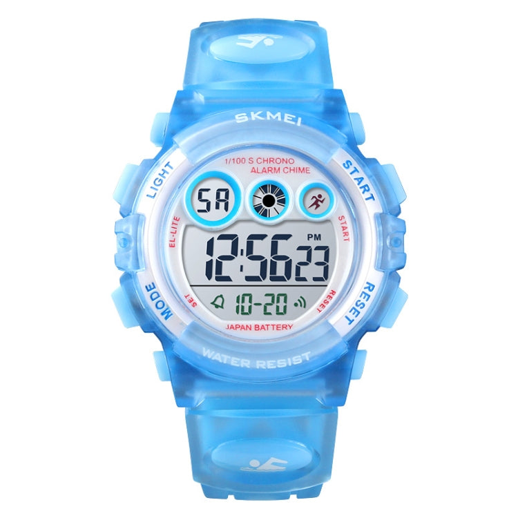 Relógio Eletrónico Desportivo Infantil Cronómetro Digital LED SKMEI 1451, 1451 (Rosa Transparente Azul), 1451 (Roxo Transparente), 1451 (Azul Céu Transparente), 1451 (Vermelho Rosa Transparente), 1451 (Caixa Branca Círculo Azul)