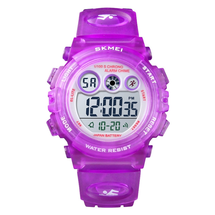Relógio Eletrónico Desportivo Infantil Cronómetro Digital LED SKMEI 1451, 1451 (Rosa Transparente Azul), 1451 (Roxo Transparente), 1451 (Azul Céu Transparente), 1451 (Vermelho Rosa Transparente), 1451 (Caixa Branca Círculo Azul)