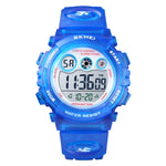 Relógio Eletrónico Desportivo Infantil Cronómetro Digital LED SKMEI 1451, 1451 (Rosa Transparente Azul), 1451 (Roxo Transparente), 1451 (Azul Céu Transparente), 1451 (Vermelho Rosa Transparente), 1451 (Caixa Branca Círculo Azul)
