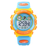 Relógio Eletrónico Desportivo Infantil Cronómetro Digital LED SKMEI 1451, 1451 (Rosa Transparente Azul), 1451 (Roxo Transparente), 1451 (Azul Céu Transparente), 1451 (Vermelho Rosa Transparente), 1451 (Caixa Branca Círculo Azul)