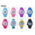 Relógio Eletrónico Desportivo Infantil Cronómetro Digital LED SKMEI 1451, 1451 (Rosa Transparente Azul), 1451 (Roxo Transparente), 1451 (Azul Céu Transparente), 1451 (Vermelho Rosa Transparente), 1451 (Caixa Branca Círculo Azul)